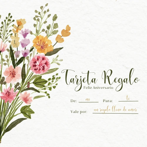 Tarjeta Regalo Feliz Aniversario